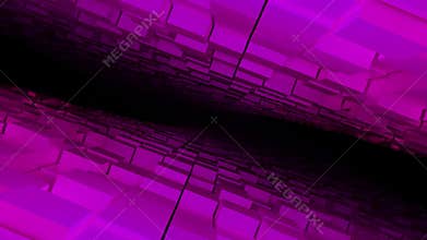 Virtual space between walls. Design. Dark chasm between bright walls. Gap between walls in cyberspace. Claustrophobia or