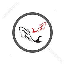 logo design concept of koi fish