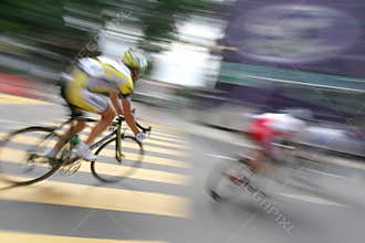 Cyclist In Zoom Action