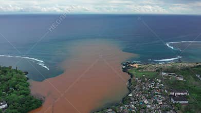 Global water crisis, polluted water. Contamination of water, water scarcity, toxic pollution of lakes and rivers