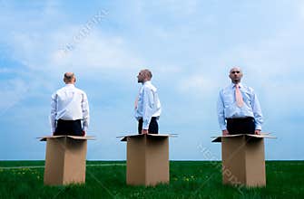 Businessman Outside The Box
