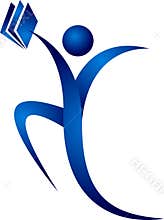 Human hand book logo