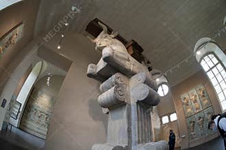 Bull statue of Darius king of Persia palace