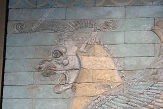Lion Darius king of Persia palace bas relief