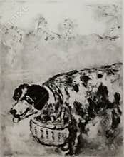 Dog designed by Marc Chagall