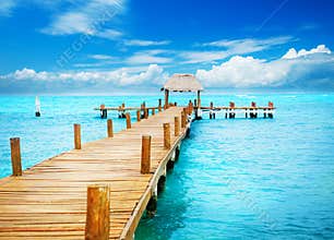 Jetty on Caribbean Sea