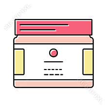 body butter color icon vector illustration