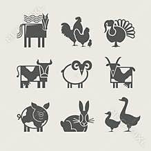 Home animal set icon