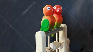 Parrots lovebird toy automaton