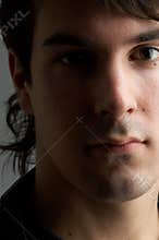 Closeup of mans face