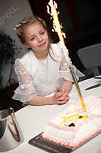 Holy communion girl portrait