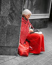 Portrait of street dancer and musician , Riga