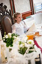 First Holy Communion girl