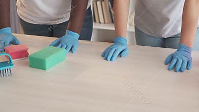 janitorial service chore supplies maid hands tools