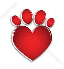 Love paw print