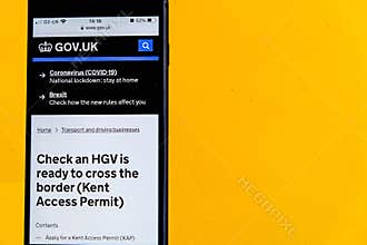 Government Website Homepage For HGV Haulage Transport Crossing UK Borders In Kent