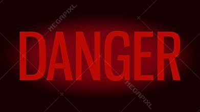 Retro flashing red danger sign