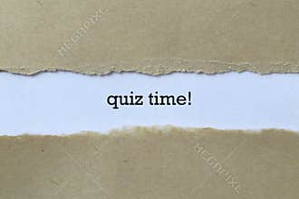 Quiz time on paper