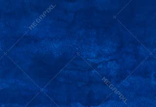 Watercolor deep royal blue background texture. Navy blue stains on paper. Artistic elegant backdrop  hand painted