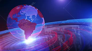 3D World News Background Loop