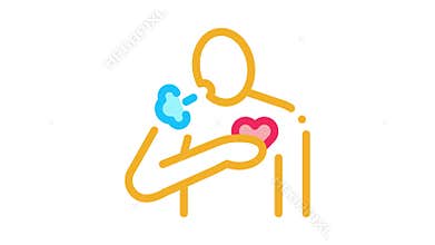 hypertension disease Icon Animation color