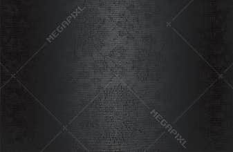 Luxury black metal gradient background with distressed fabric, textile texture. Ornamental floral pattern
