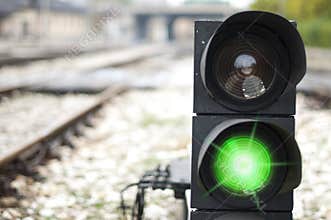 Traffic light shows green signal