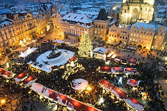 Trade fair in Prague. Christmas
