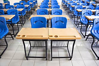 Empty classroom at school