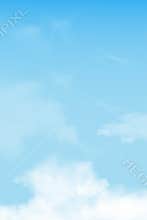 Blue sky with altostratus clouds background,Vector Cartoon sky with cirrus clouds, Concept all seasonal vertical banner in sunny