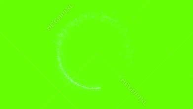 Golden Glitter Particle Reveal With Sparkling Light on Green Screen Background 4K Animation Stock Footage