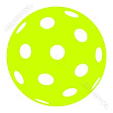 pickleball ball isolated on white