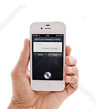 White iPhone 4s Siri Text Message