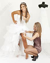 Girl in a wedding dress show thumb