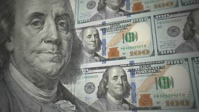 Dollar scrolling loop animation footage