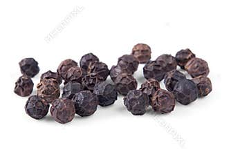 Black pepper isolated on white
