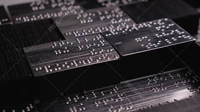 Braille alphabet writing embossing molds - camera orbit