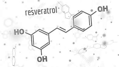 Formula of Resveratrol. Concept of medicine and pharmacy