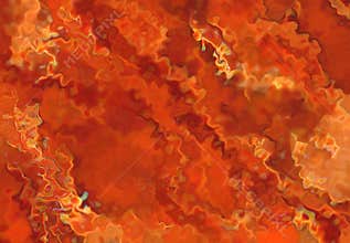 Warm cooper orange red oil paint background, warm art abstract wavy shapes, fall retro digital brush strokes