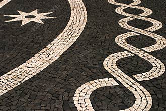 Azores Islands, mosaic stone pavement