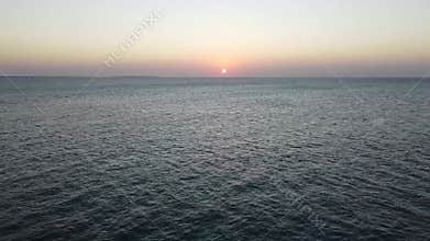 Diminishing sun during  sunset at Zanzibar Nungwa beach