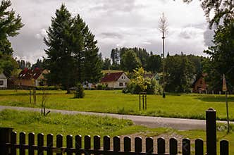Village in the Bohemian Forest, Czech Republic.