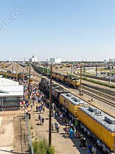 Union Pacific`s famed Big Boy No 4014 visited Denver, Colorado.