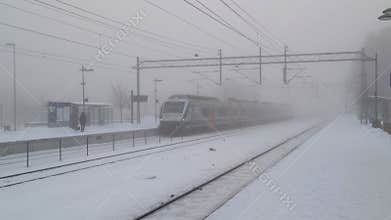 Local Train Arrives At The Trainstation