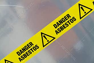 Asbestos warning sign