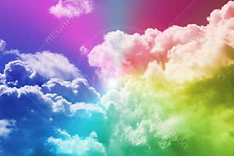 Rainbow and clouds