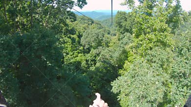 A Person On A Zipline