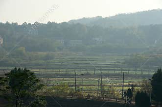The landscape Of mountaint village in Hunan