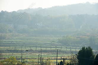 The landscape Of mountaint village in Hunan