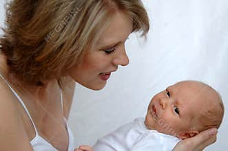 Mother and newborn baby